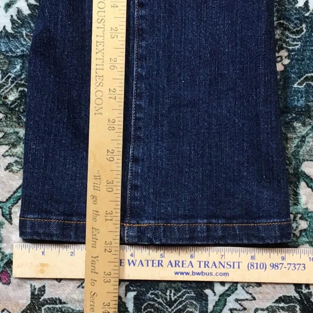 Bebina Jeans Indigo Low Rise Flair Rhinestone Embellished Denim Sz.10 - Picture 11 of 13